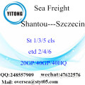 Trasporto merci del mare di Shantou Port a Szczecin